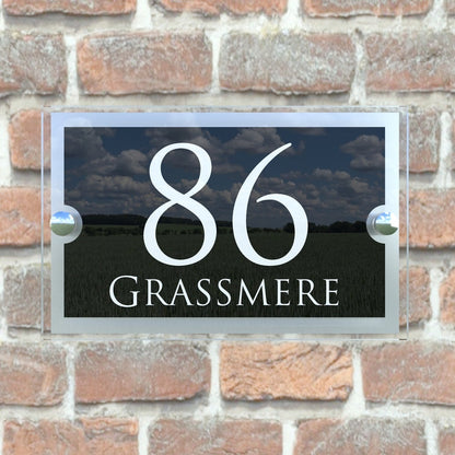 Acrylic Personalised Wall Plaque House Number Door Number Sign Plaque