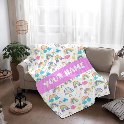 Customize Your Own Rainbow Blanket with Text