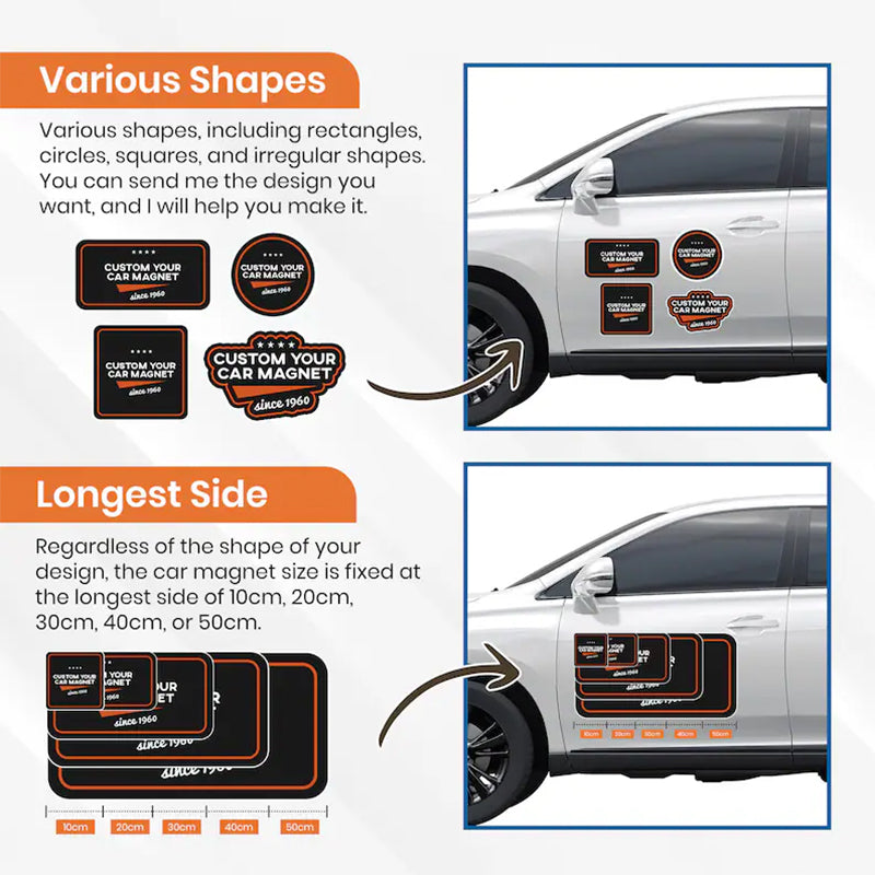 Custom Car Magnet with Your Logo - Magnetic Car Signs with Your Design