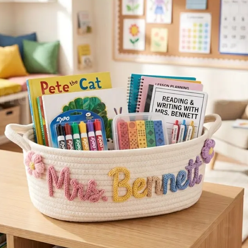 Personalized Teacher Appreciation Gift | Custom Teacher Basket