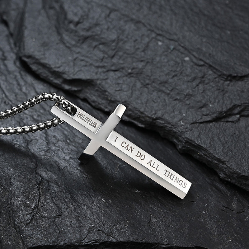 Personalized stainless steel Cross Necklace
