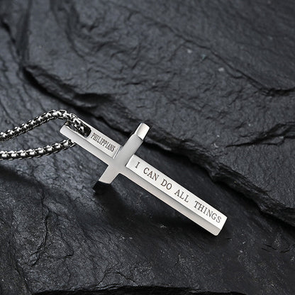 Personalized stainless steel Cross Necklace
