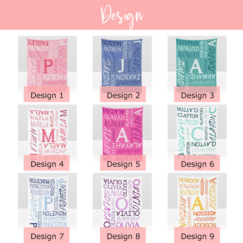 Custom Blanket with Name Customized Blanket Personalized Throw Blankets for Kid Women Christmas