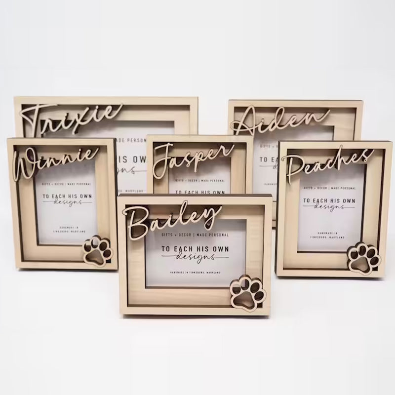 Pet Name Photo Frame |Custom Dog Cat Picture Frame