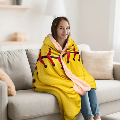 Hooded Fleece Blanket - Softball  Football Basketball Baseball Soccer