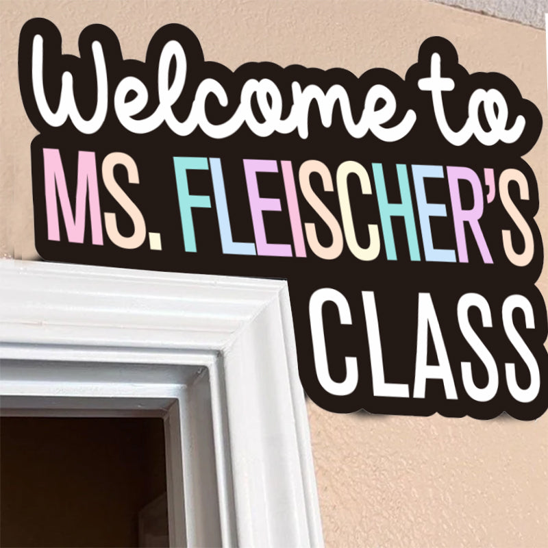 Personalized Name Doorframe Corner Sign, Custom Classroom School Decor