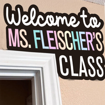 Personalized Name Doorframe Corner Sign, Custom Classroom School Decor