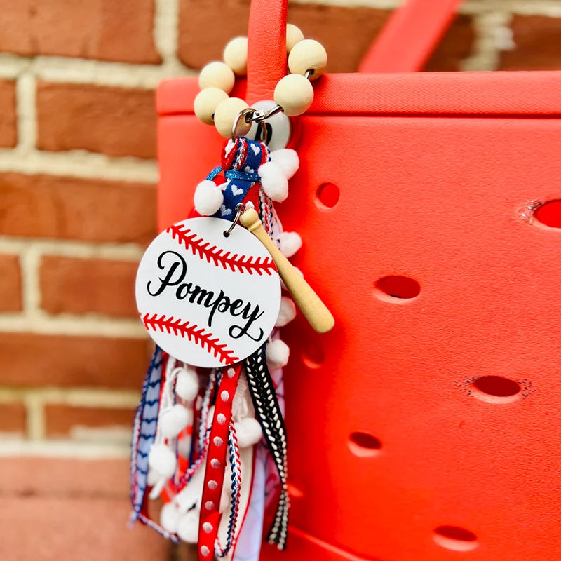 Basketball Baseball Softbal Bag Charm, ANY SPORT CHARM