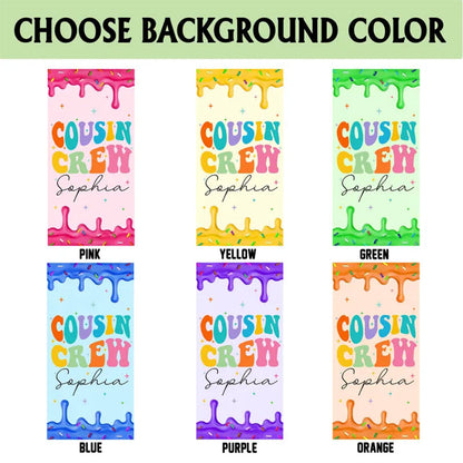 Personalized Cousin Crew Beach Towel, Cousin Squad Gift