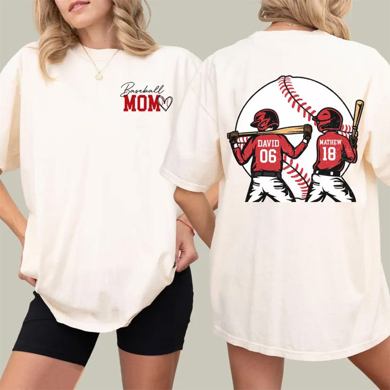 Personalized Baseball Mom Sweatshirt, Baseball Name Shirt