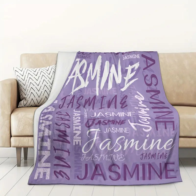 Personalized Custom Name Blanket - Contemporary Design