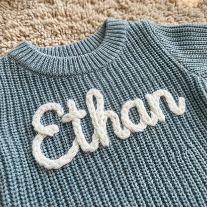 Hand Embroidered Name Baby Romper Set,Personalized Outfit