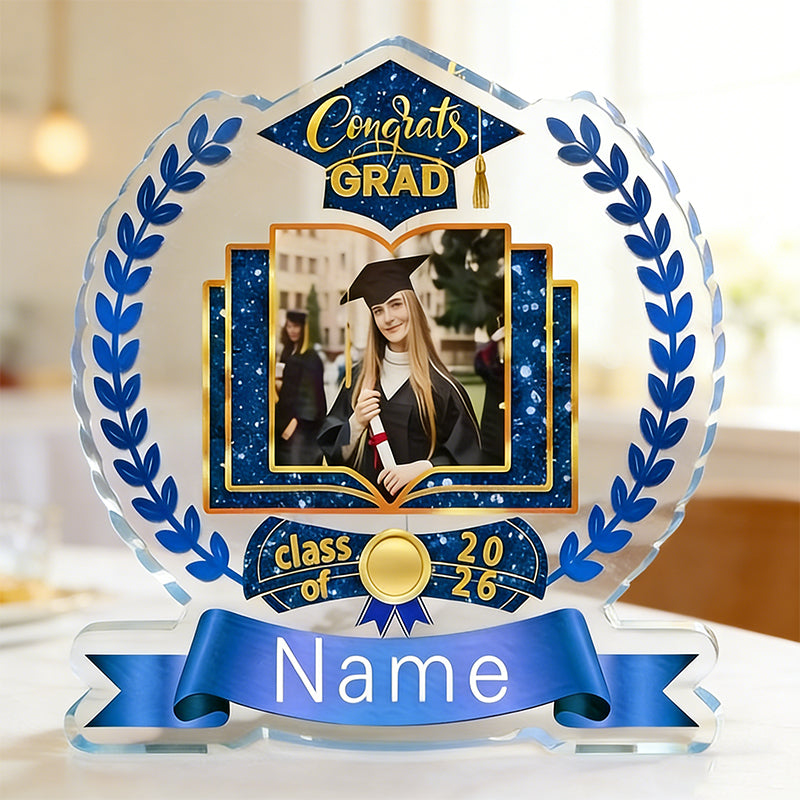 Personalized Graduation Diploma - Custom Name & Photo Acrylic Certificate Suitable