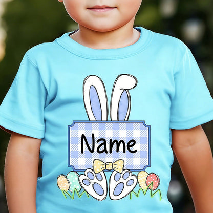 Custom Easter Bunny Name T-Shirt, Personalized Bunny Ears Shirt