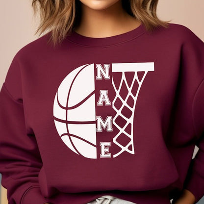 Customized Basketball Sweatshirt, Your Name Basketball Shirt