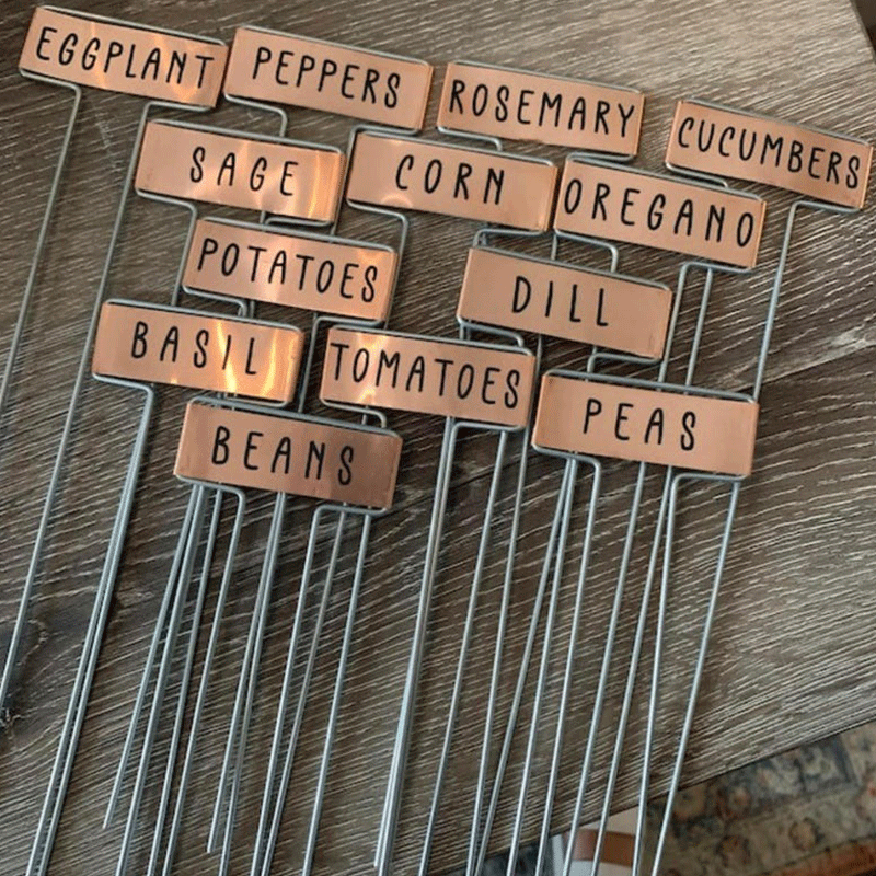 20, 40, 80 Packs of Copper Garden Markers + Labels + Oil Based Marker