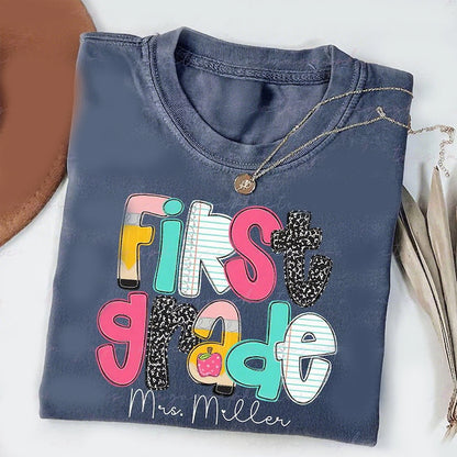 Personalized First Grade Teacher Shirt, Custom 1st Grade Teacher Shirt