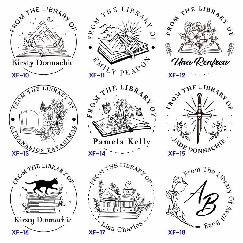 Book Embosser Personalized , Custom Stamp Embosser, Book Stamp, From The Library Of Stamp, Library Stamp