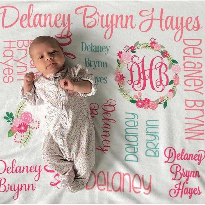 Baby Girl - Personalized Girl Blanket - Monogram Girl Blanket