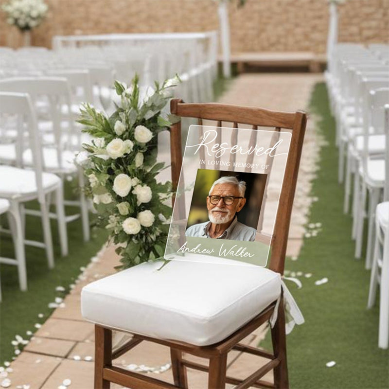 Personalized Memorial Plaque, In Loving Memory Wedding Decor, Sympathy Gift, Memorial Acrylic Wedding Sign