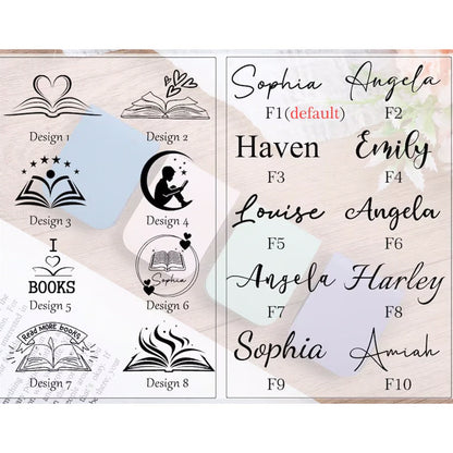 Birthday Flower Bookmark with Name, Personalized Leather Bookmark