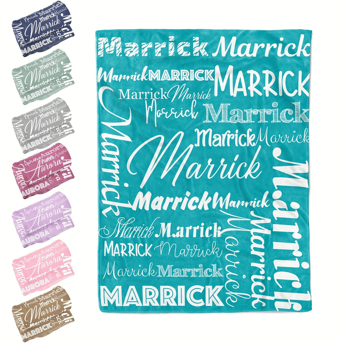 Personalized Flannel Blanket Custom with Name