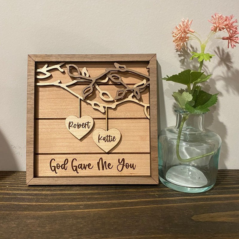 Personalized Wooden Sign Couples Custom Wood Sign Personalized Wooden Family Tree Sign