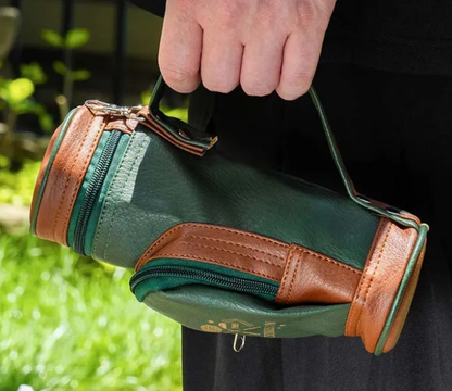 Personalized Leather Engraved Monogram Cigar Bag Gift