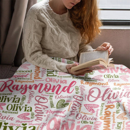 Personalized Blanket, Couple Gifts, Name Blanket