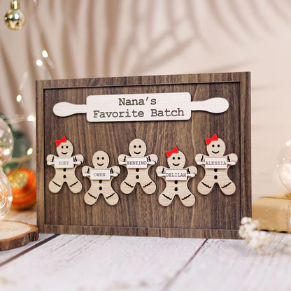 Personalized Gingerbread Christmas Sign