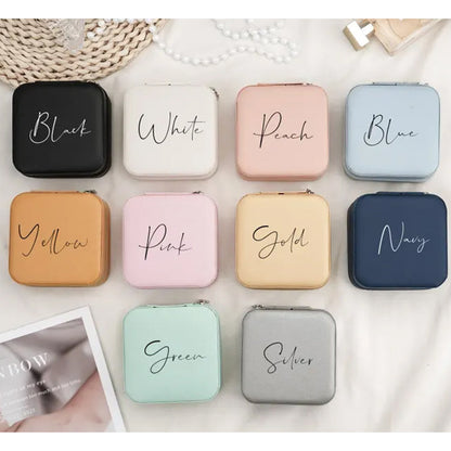 Travel Jewelry Box with Name,Birthday Christmas Gift for Women