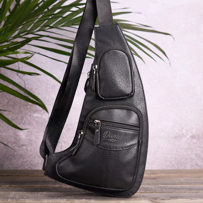 Personalized Crossbody Bag,Leather Crossbody Sling Bag