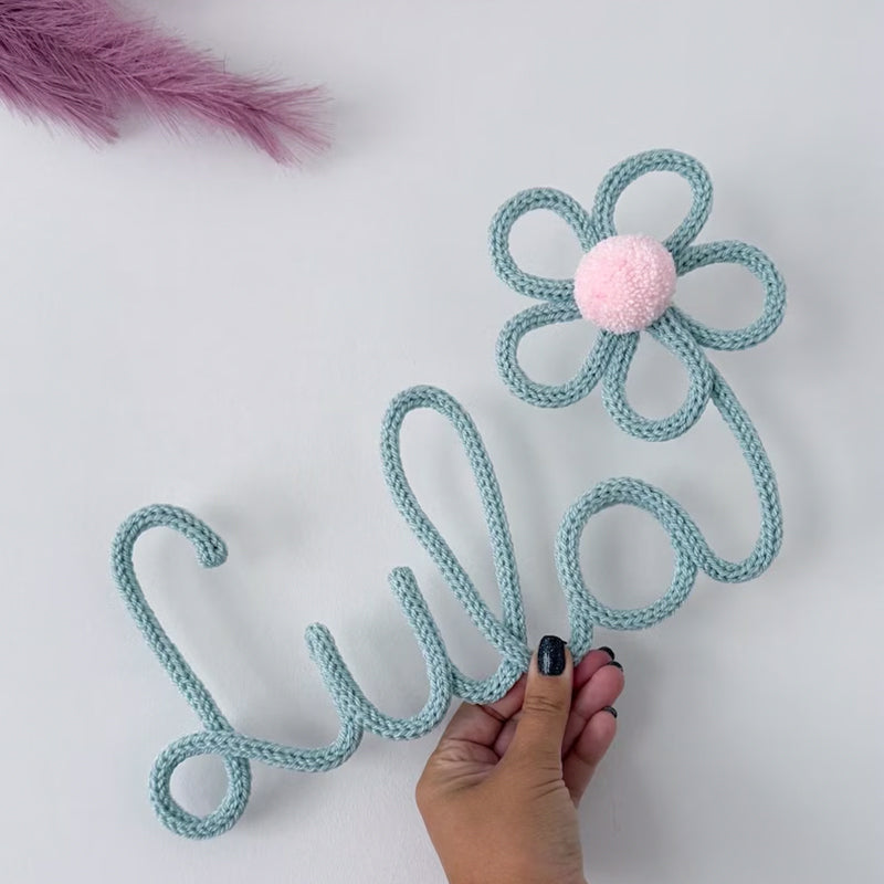 Personalized Knitted Wire Name Sign