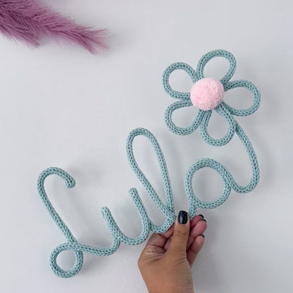 Personalized Knitted Wire Name Sign