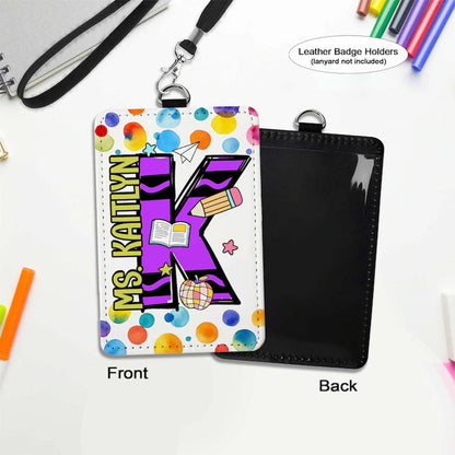 Custom Teacher ID Badge Holder, Teacher Gifts