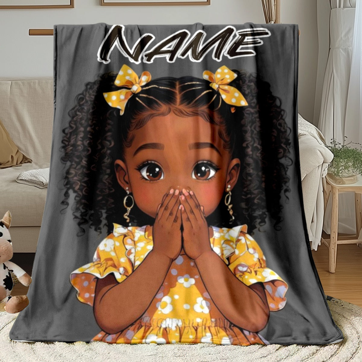 Personalized Custom Name Doll Blanket
