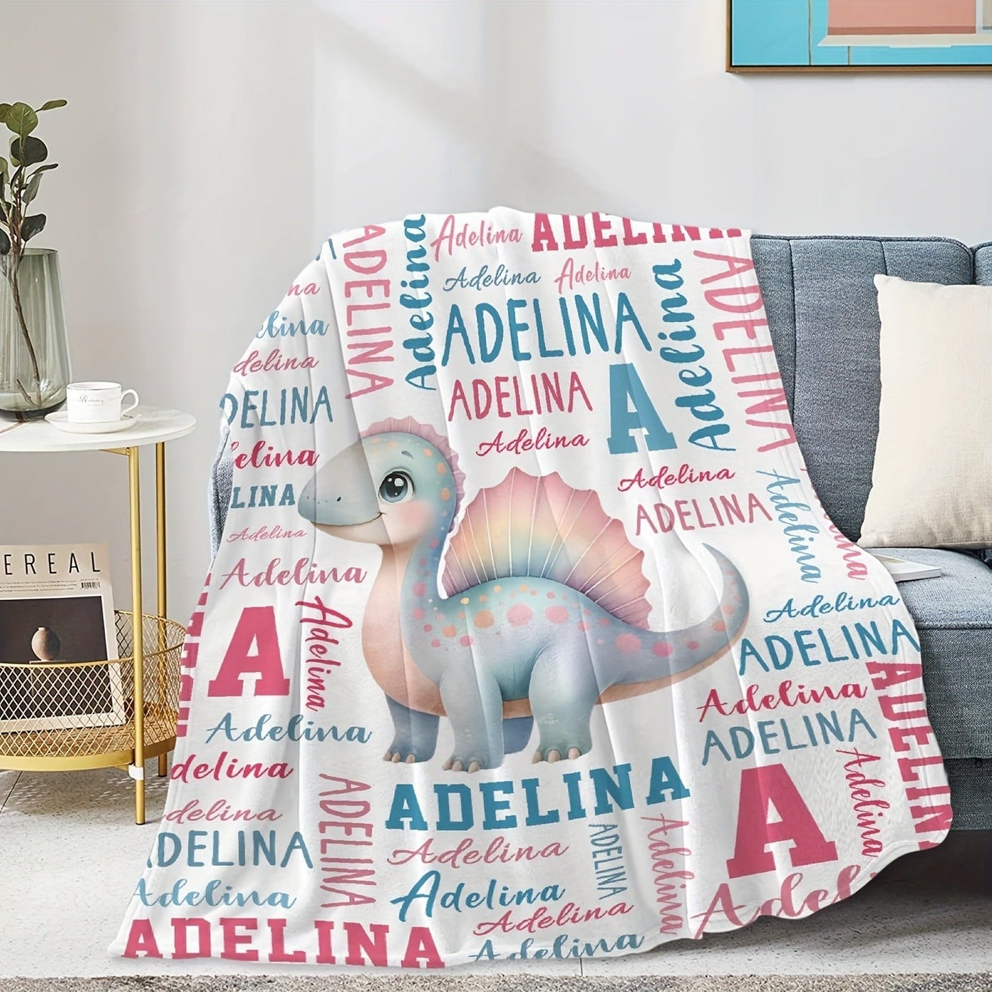 Creative Personalized Text Customization Fleece Gift Blanket