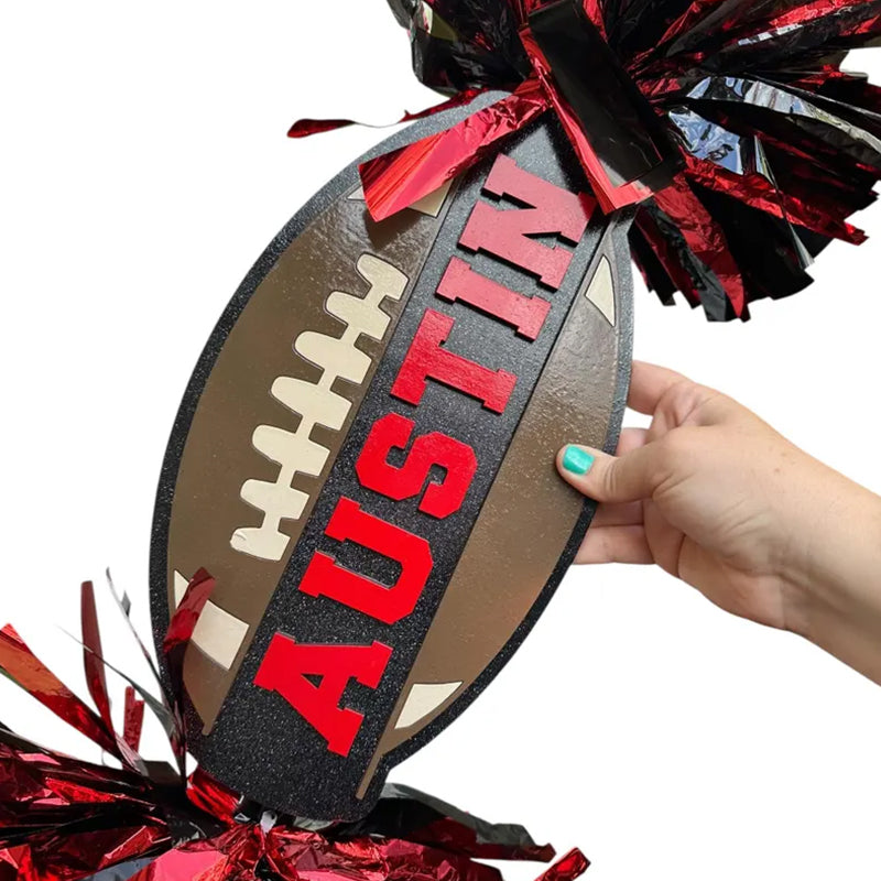 Pom Pom Sign Custom Cheer Stick - Game Day Signs