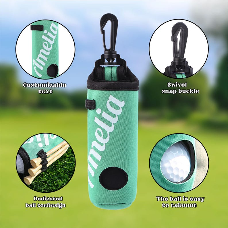 Personalized Golf Ball Bag, Stylish Pouch for Golf Balls