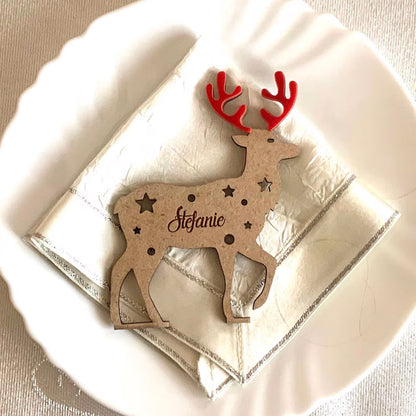 Personalized Reindeer Place Name Settings