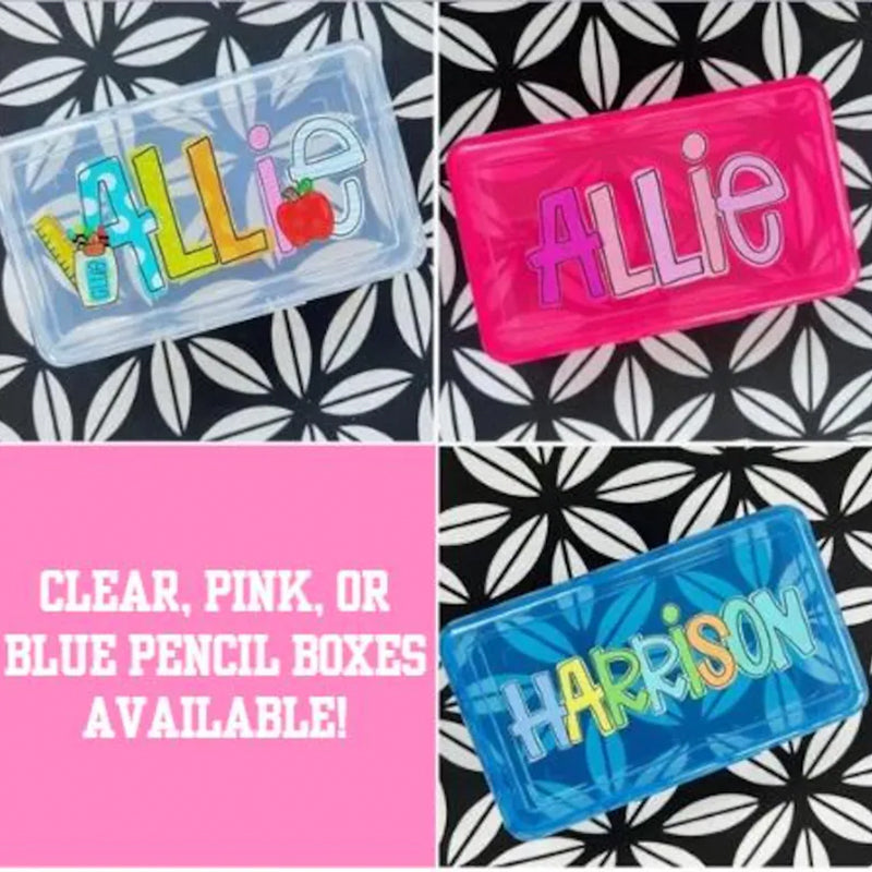 Personalized Pencil Boxes - Pencil Pouch - Pocket Folder with Prongs