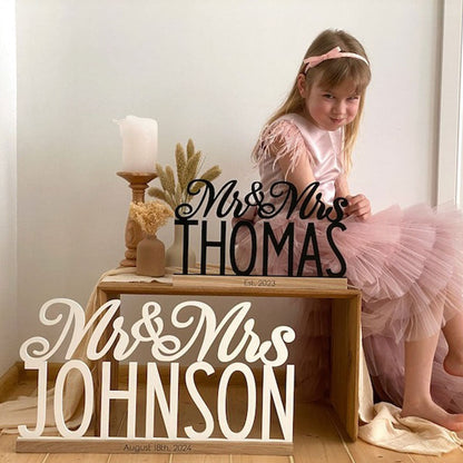Established Sign, Last Name Established Sign, Family Established Sign, Mr and Mrs Sign
