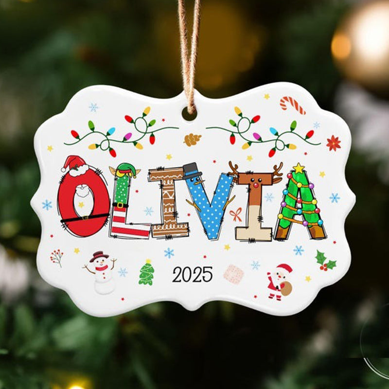 Personalized Boys Girls Christmas Ornament