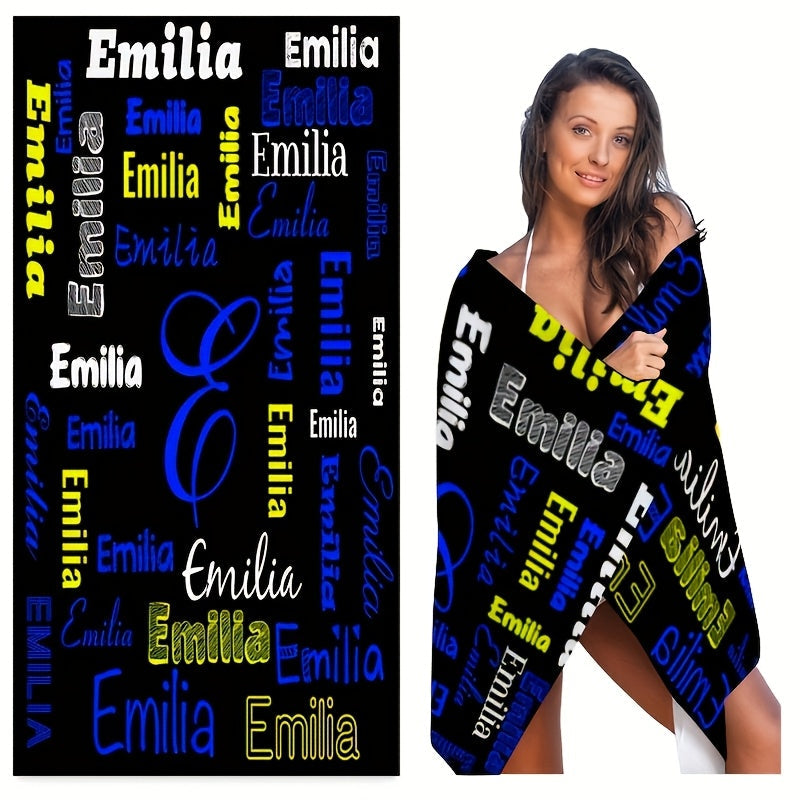 Personalized Name Beach Towel - Super Soft