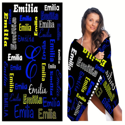 Personalized Name Beach Towel - Super Soft