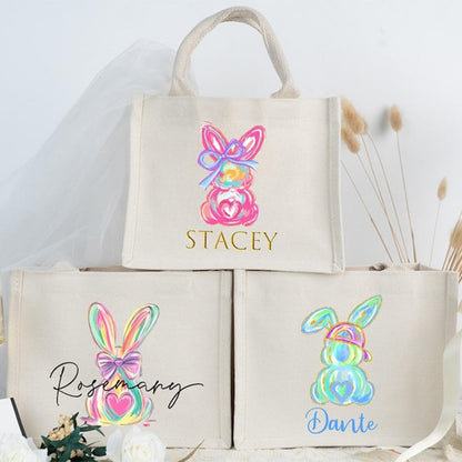 Personalized Easter Bag with Name,Easter Basket gift