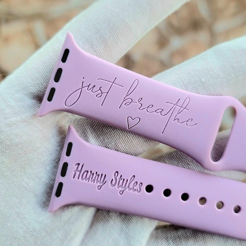 Birthday Flower, Birth Month Floral Wildflower Silicone Band Laser Engraved Birthday Gift