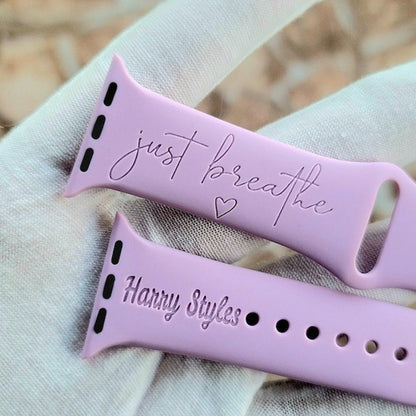 Birthday Flower, Birth Month Floral Wildflower Silicone Band Laser Engraved Birthday Gift