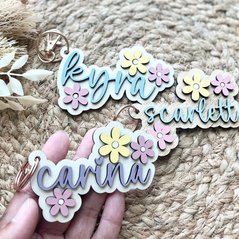 Customized Name Tags, Kids School Bags, Lunch Boxes, Backpacks, Wooden Keychains