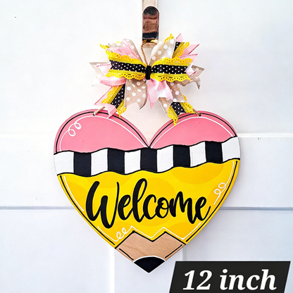 Heart Door Hanger, Pencil Door Hanger, Gift For Teacher Friends, Personalized Teacher Gift